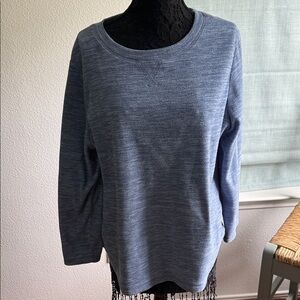 Karen Scott Heathered Blue Pullover